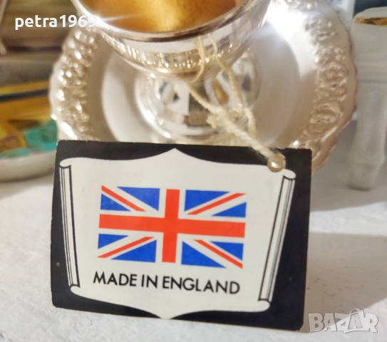 Английска посребрена поставка за яйце, коктиера, на Queen Anne, снимка 6 - Аксесоари за кухня - 51953972