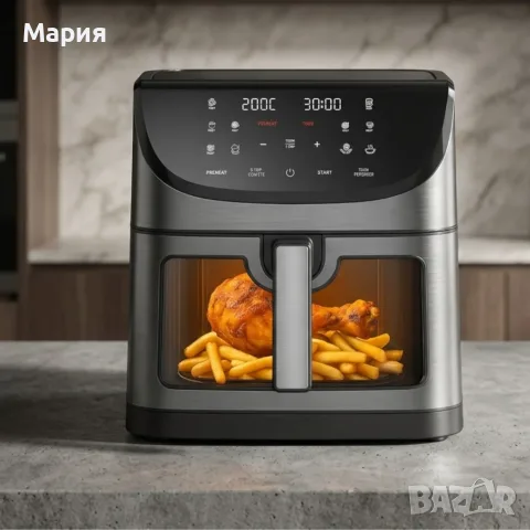 Фритюрник с горещ въздух 8L, 1800W, 11 програми, снимка 5 - Фритюрници - 55747400