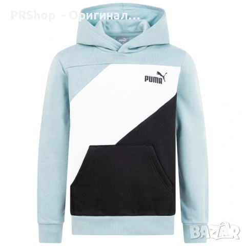 Детски суитчър с качулка PUMA POWER Colorblock, худи