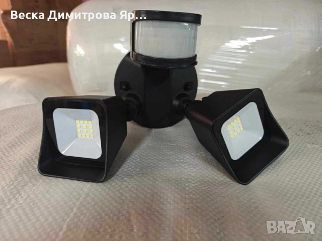 24W LED лампа с датчик за движение – 2000 lm и IP защита за всякакви условия, снимка 2 - Лампи за стена - 51787303