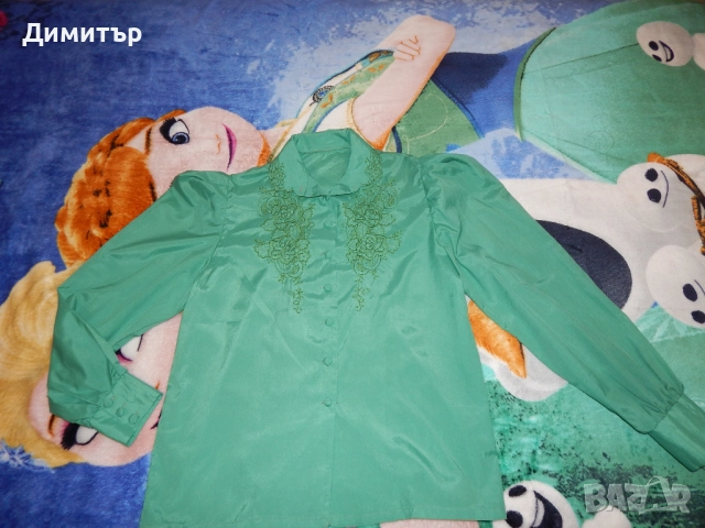 Дамска риза с бродерия М-Л размер, снимка 4 - Ризи - 51998344