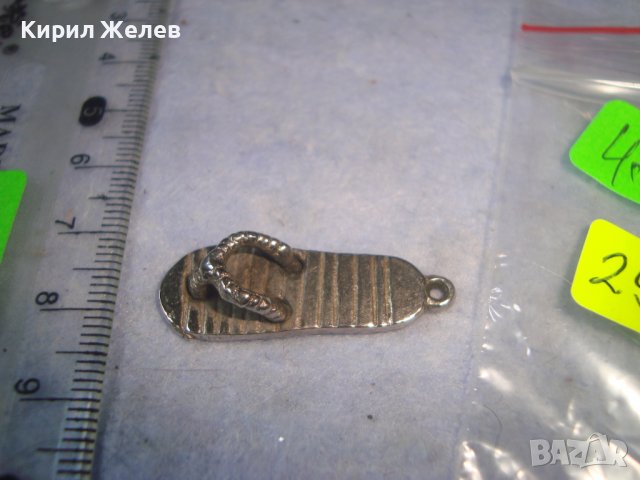 ФИГУРАЛЕН ПОСРЕБРЕН ВИНТИДЖ - АРТ МЕДАЛЬОН - ДЖАПАНКА ЛЯТНО ПЛАЖНО УКРАШЕНИЕ ВИСУЛКА 29472