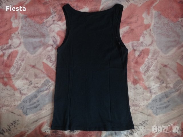 Черен потник lefties, с щампа момиче, снимка 2 - Потници - 31104033