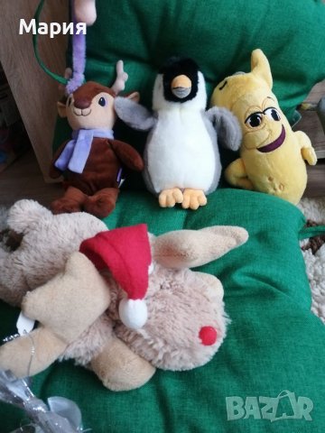 Коледни симпатични плюшени играчки - еленче, пингвинче, маймунка. , снимка 6 - Плюшени играчки - 30896832