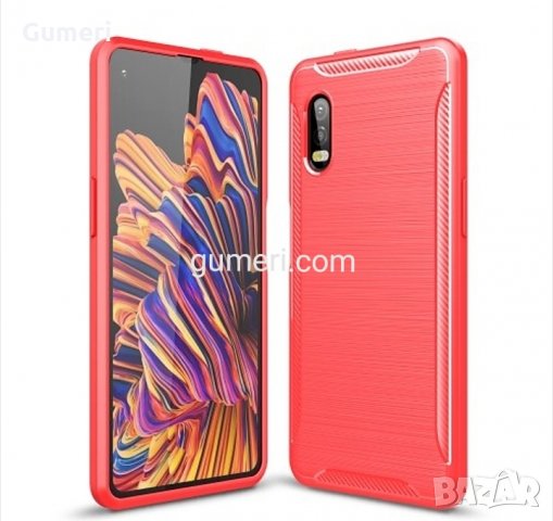 Samsung Galaxy Xcover Pro Карбонов удароустойчив гръб , снимка 3 - Калъфи, кейсове - 30459187