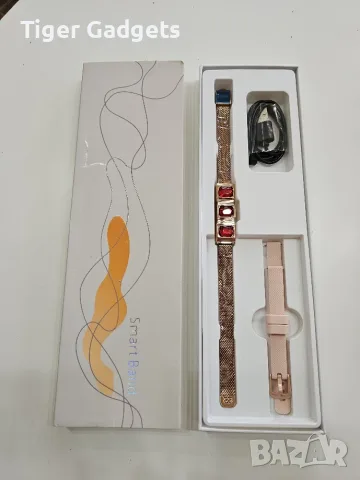 Mingtawn DS02 дамска смарт гривна Gold с HRV, пулс, SpO2, сън и 170+ спортни режима