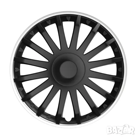 Тасове Versaco Crystal SO черни за 13'' джанти, комплект от 4 броя
