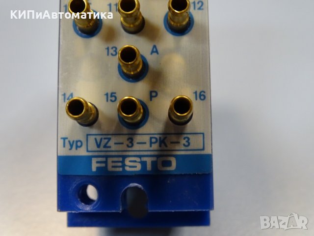 Пневматичен клапан Festo VZ-3-PK-3 5755 time delay valve, снимка 6 - Резервни части за машини - 38499885