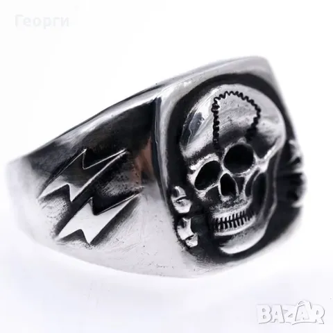 Totenkopf немски нацистки пръстен Втора световна война колекционерски 