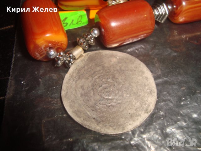 ОГЪРЛИЦА ФАТУРАН ПОСРЕБРЯВАНЕ МЪНИСТА ХЕНД-МЕЙД АРТ КОЛИЕ КЕХЛИБАР ДАМАРИ 4497, снимка 9 - Колиета, медальони, синджири - 33717153