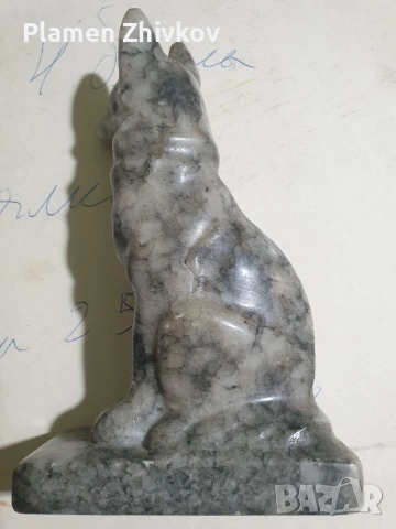 пластика от камък / немска овчарка/, снимка 8 - Антикварни и старинни предмети - 54037679