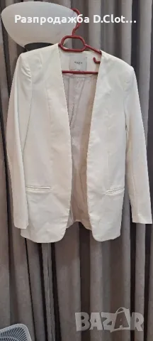 Selected бяло дълго сако XS/S, снимка 9 - Сака - 45200842