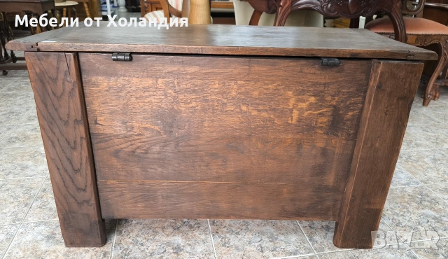 Антикварен дъбов сандък/ракла, снимка 5 - Антикварни и старинни предмети - 53368135