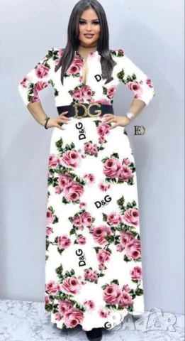 дълги рокли тип риза versace valentino garavani christian dior dolce gabbana louis vuitton , снимка 8 - Рокли - 50574326