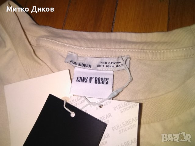 Guns N' Roses маркова тениска Pull&Bear 100%cotton размер М нова New, снимка 7 - Тениски - 42026455