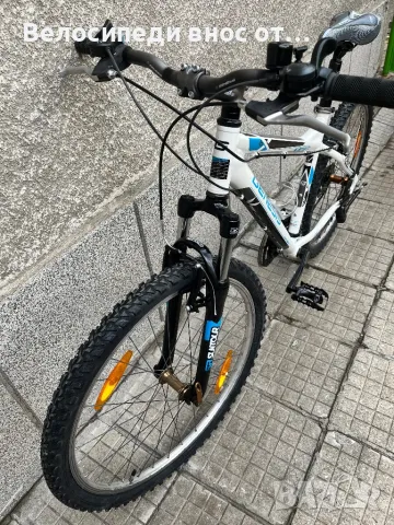 Алуминиев велосипед 26 цола 21 скорости палцови команди преден амортисьор много запазено , снимка 14 - Велосипеди - 48282007