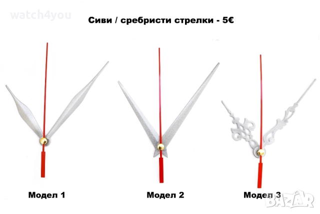 БЕЛИ СТРЕЛКИ ЗА СТЕНЕН НАСТОЛЕН ЧАСОВНИК.БЕЛИ ИЗЧИСТЕНИ КЛАСИЧЕСКИ СТРЕЛКИ ЗА СТЕННИ ЧАСОВНИЦИ.3D 3Д, снимка 6 - Стенни часовници - 50259484