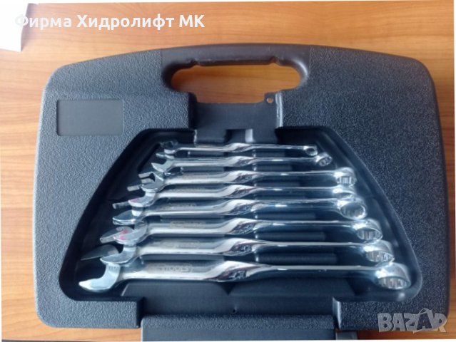 KS TOOLS 518.0960 Комплект 8бр. звезгогаечни ключове извити, снимка 2 - Ключове - 40820180