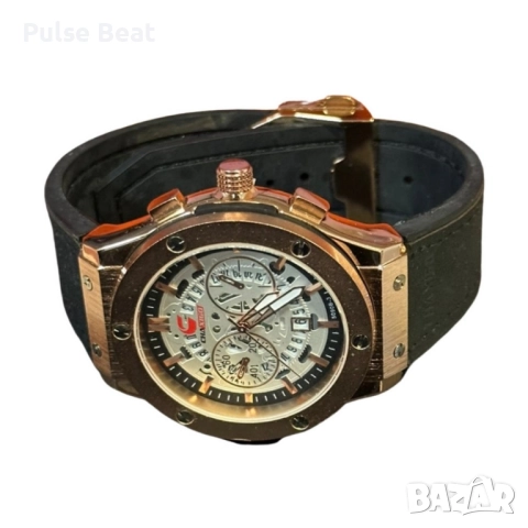 Изискан мъжки часовник със стилен циферблат, снимка 4 - Мъжки - 52055565