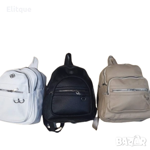 Модерна дамска раница с цип К a m e l i a, снимка 5 - Раници - 52889061