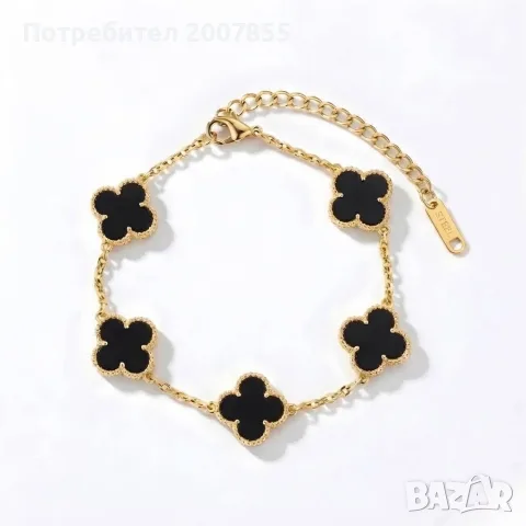 Златен черен комплект Van cleef , снимка 4 - Бижутерийни комплекти - 56357040