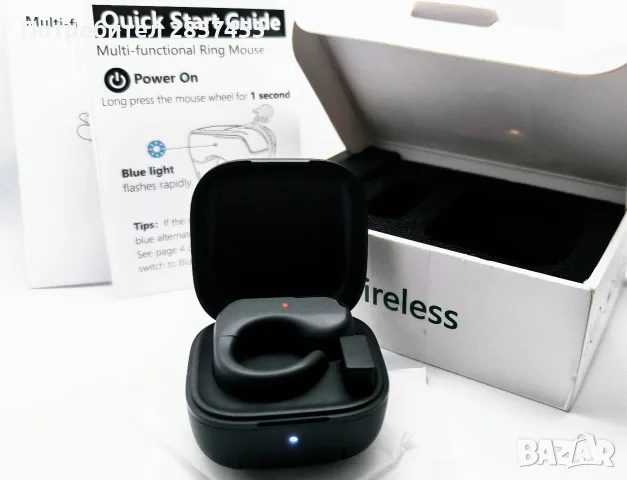 Bluetooth Ring Mouse – мини мишка за пръст с touchpad и charging case