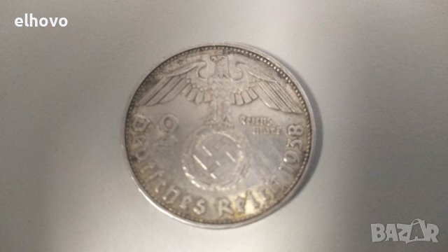 Монета, 2 Reichsmark Paul von Hindenburg 1938