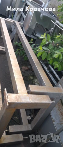 Стойки за маси от неръждаема стомана 2 бр. (220 х 80 х 45)