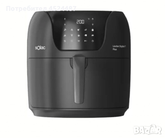 Еър фрайър Solac Léviter Digital 7 Plus – 7,4L капацитет, 1800W мощност , снимка 2 - Фритюрници - 51605341