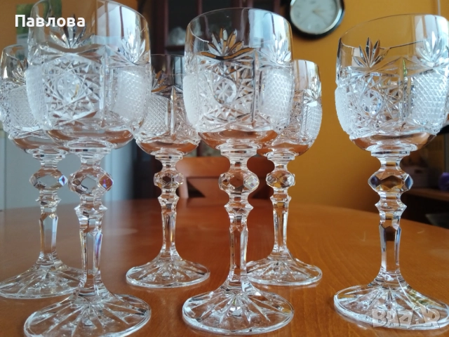 Кристален сервиз за вино, снимка 5 - Сервизи - 52386582