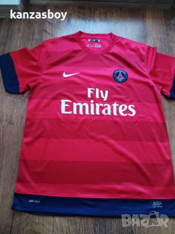 Nike Paris Saint Germain Fly Emirates - страхотна футболна тениска L, снимка 5 - Тениски - 53167383