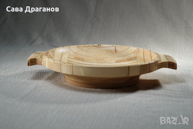 Дървена купа с дръжки, снимка 12 - Други - 40359045