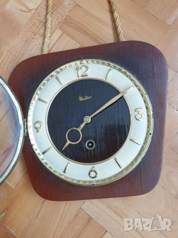 Стар стенен немски часовник - Muller, снимка 2 - Антикварни и старинни предмети - 40284307