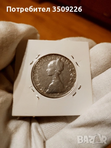 500 лири употребявани. Сребърна монета. , снимка 2 - Нумизматика и бонистика - 54074214