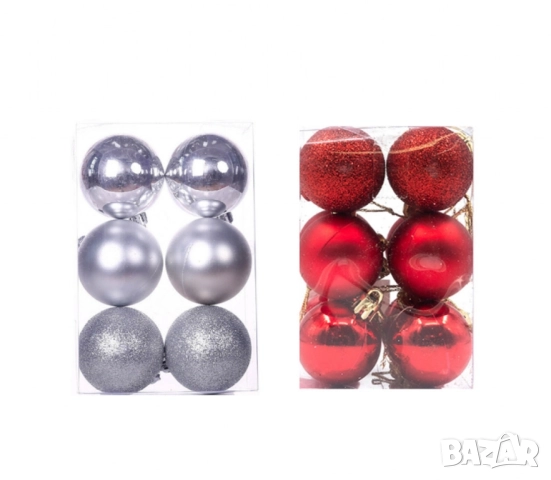 Комплект от 6 коледни топки за елха, снимка 13 - Декорация за дома - 51992268