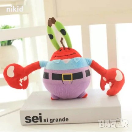 Гари Охлюв Господин Сепия Патрик Рак Спондж боб Sponge Bob Спонджбоб SpongeBob плюшена играчка, снимка 11 - Плюшени играчки - 29314965