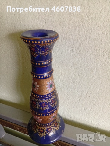 Порцеланов свещник Япония 25 см, снимка 3 - Антикварни и старинни предмети - 52388637