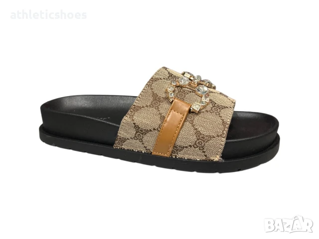 Дамски летни чехли в черно , снимка 3 - Чехли - 50515597