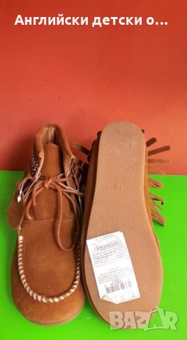 Английски детски кецове-боти естествен велур-M&S, снимка 6 - Детски боти и ботуши - 30120036