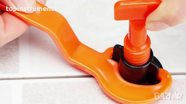 Система за нивелиране и изравняване на плочки 51 части T-lock - за многократно ползване, снимка 6 - Измервателни инструменти - 40168159