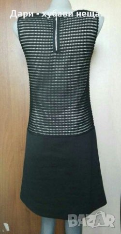 Рокля за пролет/есен, в черно и бежово🍀👗S,M👗арт.3057, снимка 2 - Рокли - 33900174