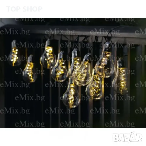 LED СВЕТЕЩА ВЕРИГА LIVARNO 10 крушки, 5 светодиода вътре в тях, снимка 5 - Лед осветление - 49157130