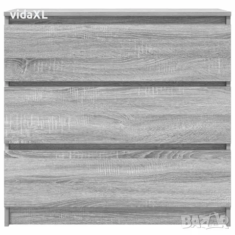 vidaXL Сайдборд, сив сонома, 80x35x76 см, инженерно дърво, снимка 6 - Бюфети - 56148391