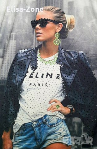 Дамска тениска Celine, снимка 2 - Тениски - 31509235