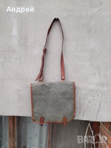 Стара брезентова чанта #10, снимка 1 - Антикварни и старинни предмети - 40538760
