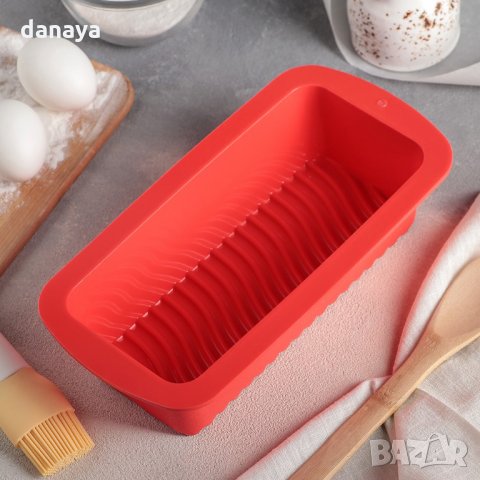 1937 Правоъгълна форма за козунак и хляб с оребрено дъно, снимка 5 - Форми - 31577154