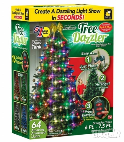 Коледни LED лампички за елха Star shower tree dazzler TV164