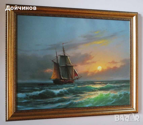 "С мечти в платната", морски пейзаж, картина, снимка 4 - Картини - 32549743
