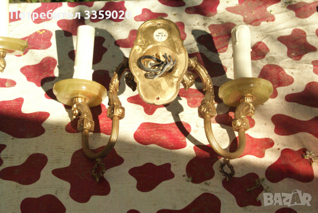 продавам 2 старинни стенни лампи, снимка 2 - Антикварни и старинни предмети - 36451248