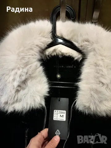 Продавам ново черно късо зимно яке М размер moda piu anna, снимка 3 - Якета - 49552982